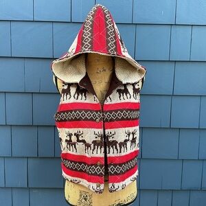 ❤️🤎🖤Forever 21 quilted vest deer boho rustic camper vibe